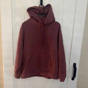 Athleta Retroplush Hoodie, Mauve/Lilac Color, Size L